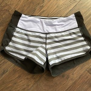 Lululemon Blue and black run speed shorts